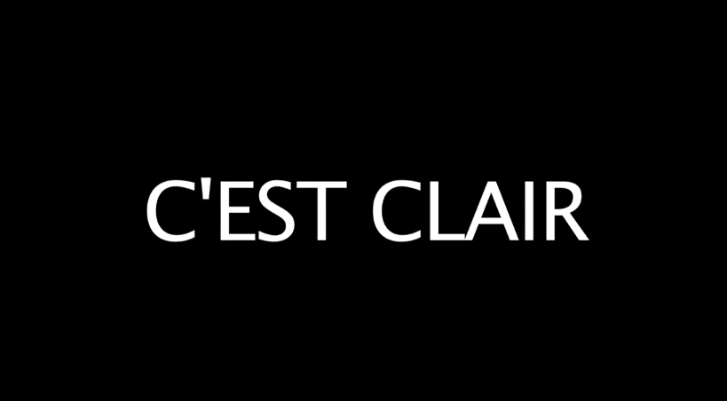 C’est clair – court-métrage de Vincent Jouan