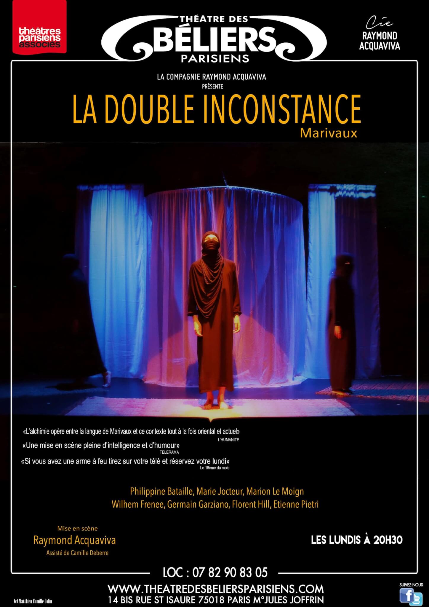 La Double Inconstance – Reprise à partir du 22 octobre 2018