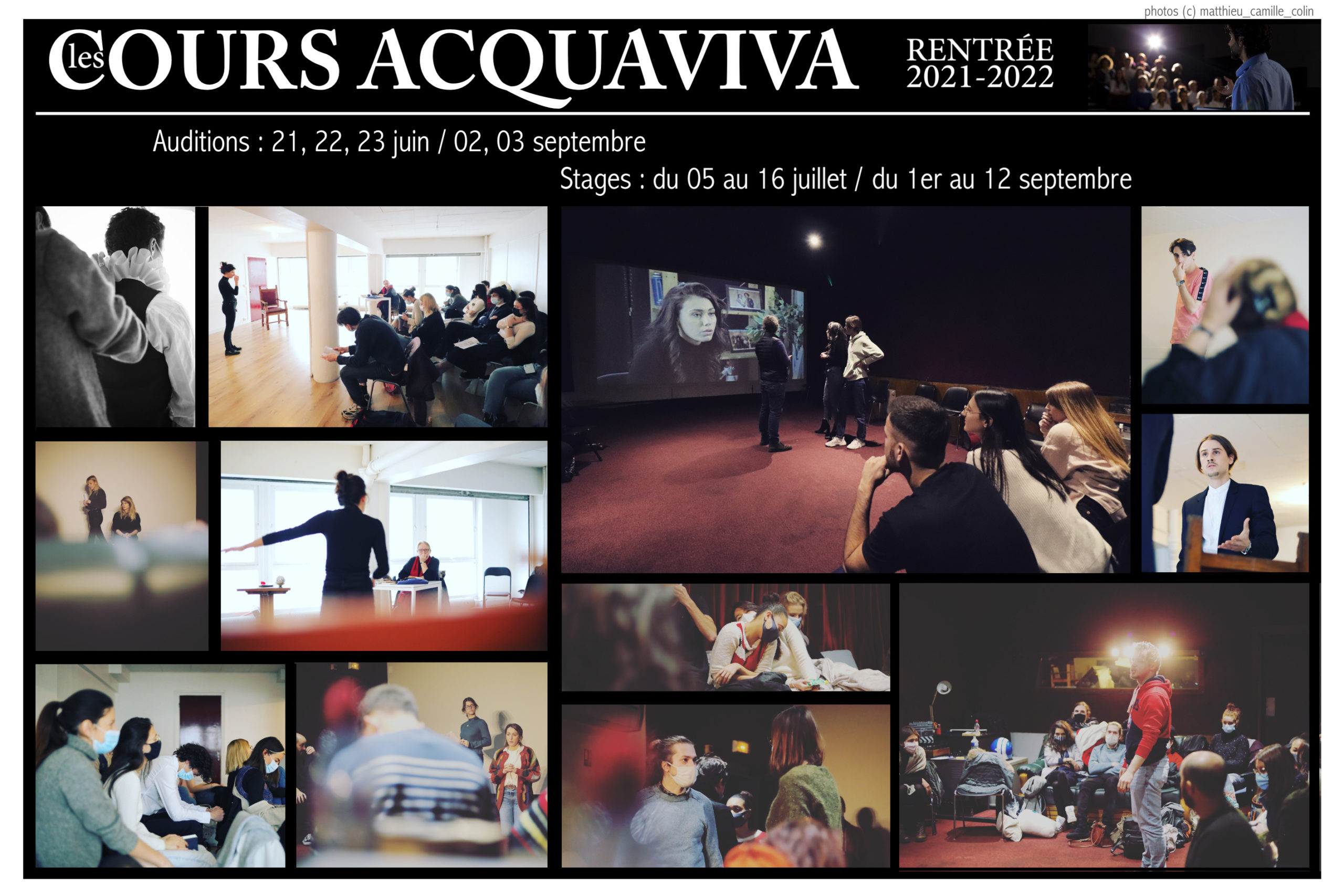 Auditions et Stages Rentrée 2021/2022